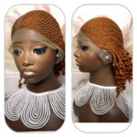 Bùṣírẹ Cornrow Braided Wig with Curly Ends - Image 2