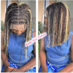 Blunt Cut Box Braid Wig - Multicolor Blend