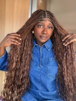 Nia Box Braid Wig - Brown Ombre